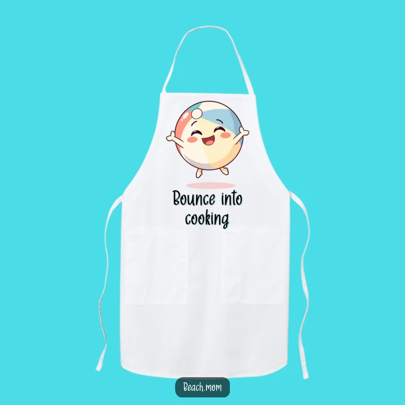 Funny Beach Ball Apron: Joyful Bouncing Character Cooking Fun, Gift