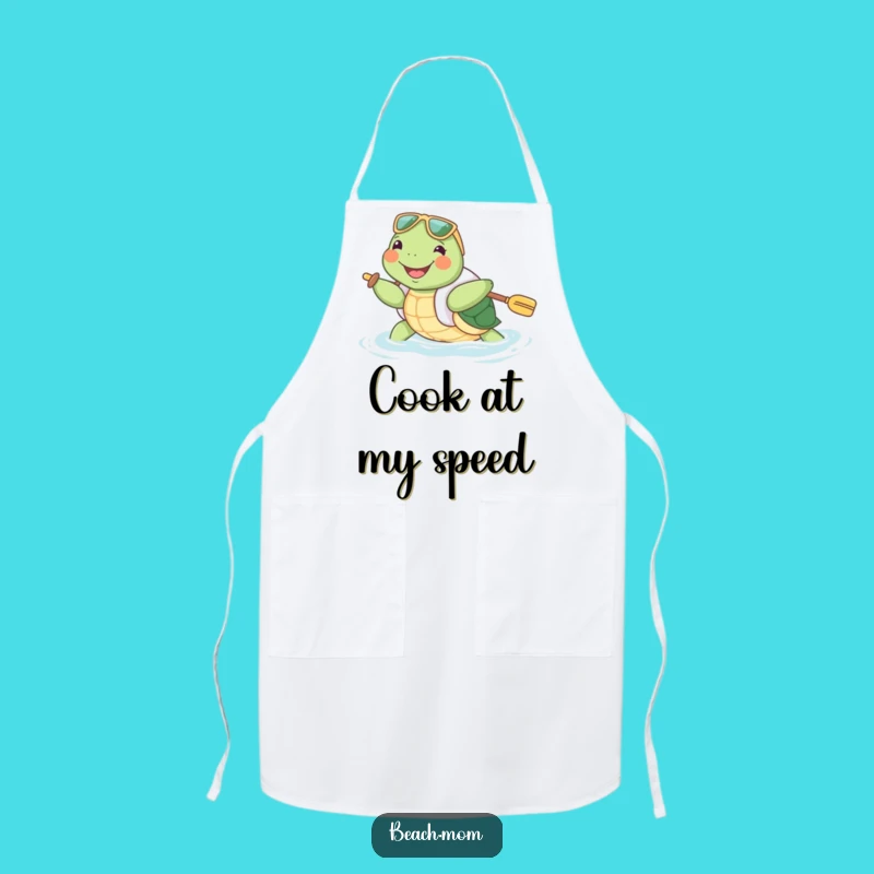 Funny Turtle Floatie Apron: Cook with Joy and Paddling Spirit