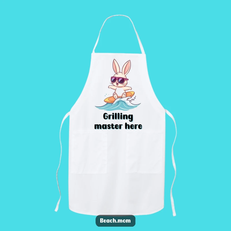 Funny Bunny Surfer Apron: Grill & Chill with Hilarious Style