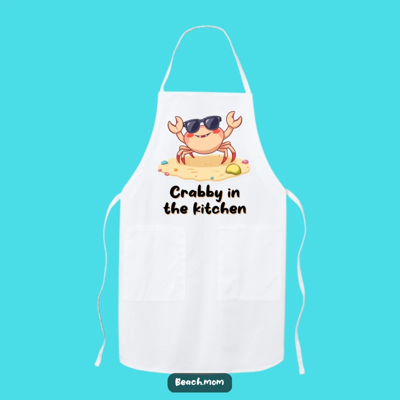 Funny Crab Sunglasses Apron: Cook Up Laughs with Hilarious Beach Style