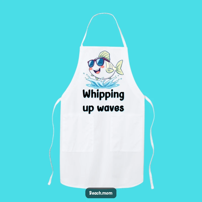 Funny Fish BBQ Master Apron: Cool Splash Humor for Grill Masters
