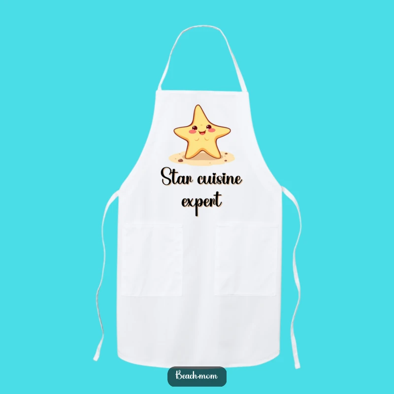 Funny Starfish Cartwheel Apron: Chef Character Funny Kitchen Gift
