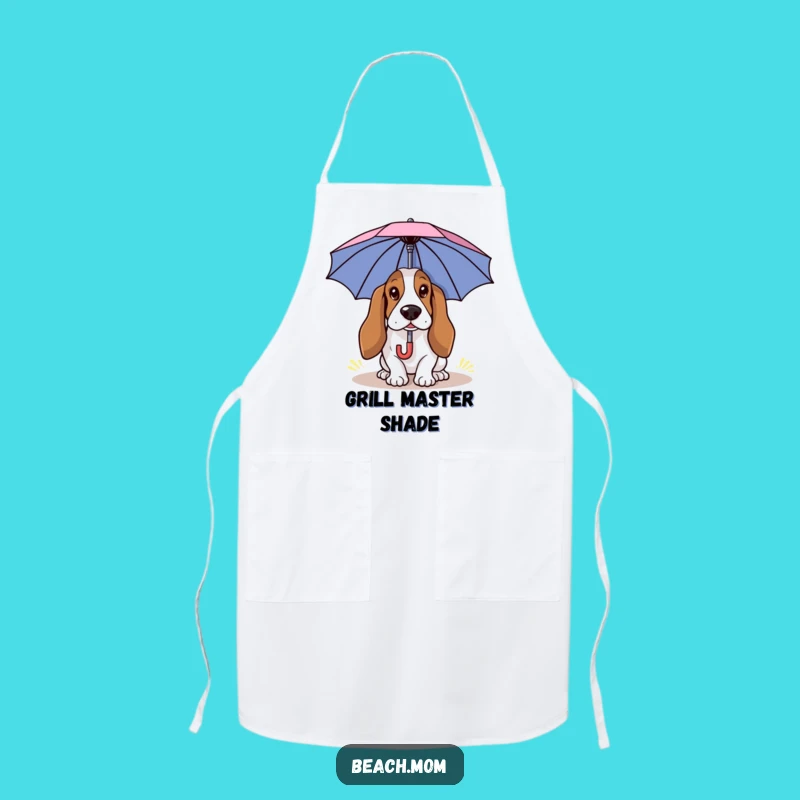 Funny Basset Hound Sun Apron: Chef Dog Gift for Sunny Kitchens