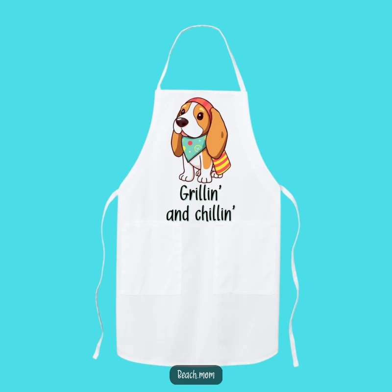 Funny Basset Hound Kitchen Apron: Chef Dog Gift for Cooking Fun