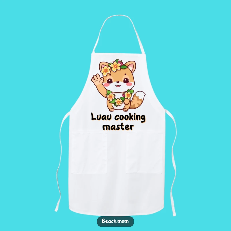 Funny Aloha Apron, Flower Lei Chef, Perfect Gift for Tropical Kitchen Fun