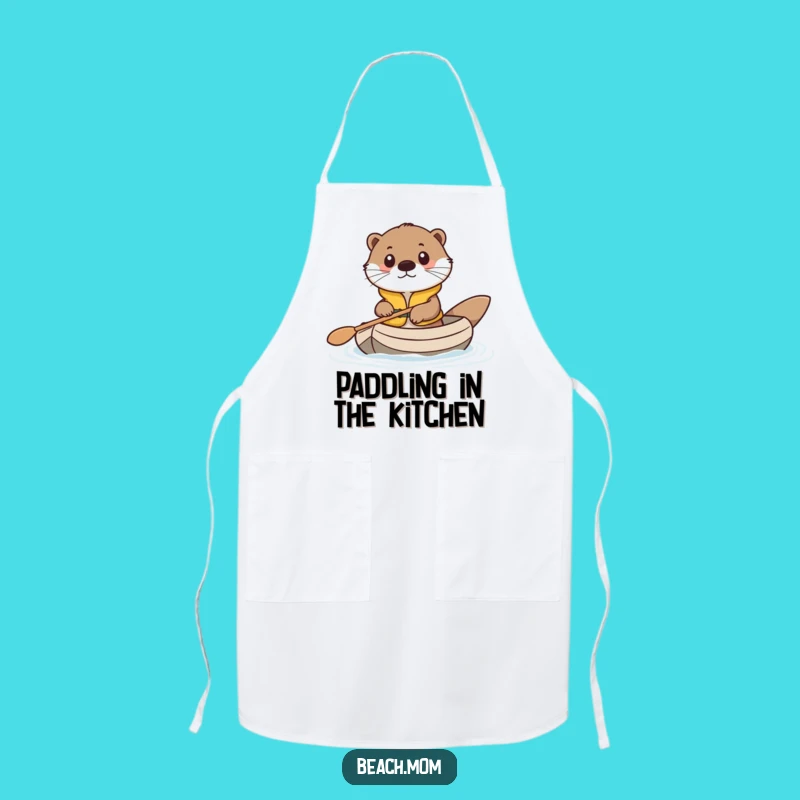 Funny Otter Life Vest Apron - Cute Animal Kitchen Raft Chef Gift!