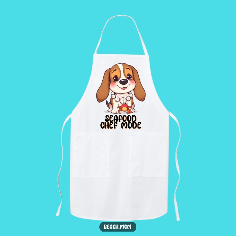 Funny Basset Hound Chef Apron: Coastal Dog Gift for Kitchen Fun