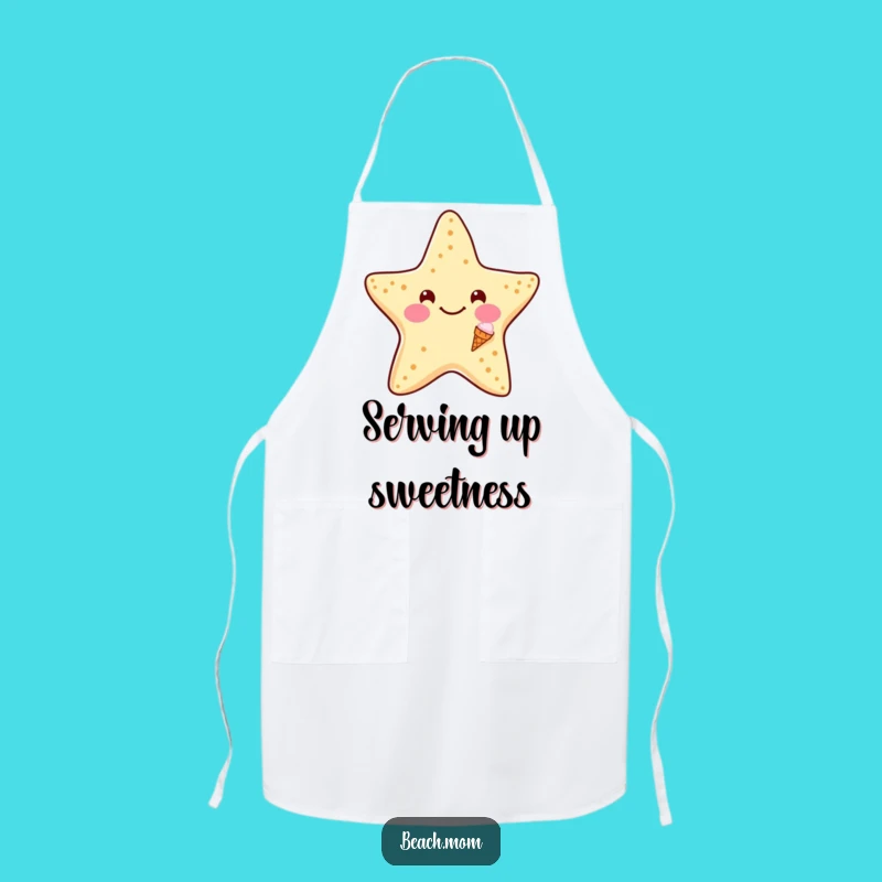 Funny Starfish Ice Cream Apron: Hilarious Kitchen Wear for Dessert Lovers, Perfect Funny Gift