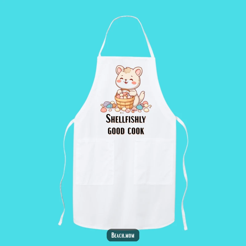 Funny Seashell Collector Animal Apron - Fun Funny Gift for Beach Cooks