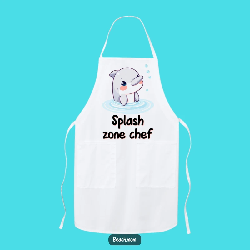 Funny Dolphin Bubble Apron: Hilarious Kitchen Fun, Ocean Protection, Perfect Gift!