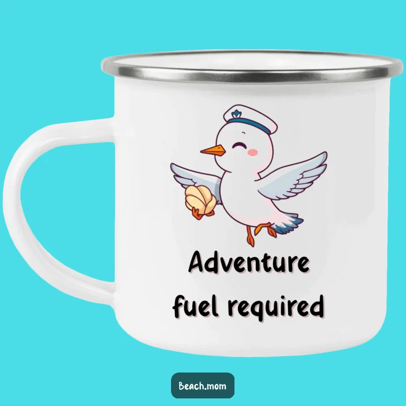 Funny Seagull Sailor Camping Mug: Coastal Sips Adventure