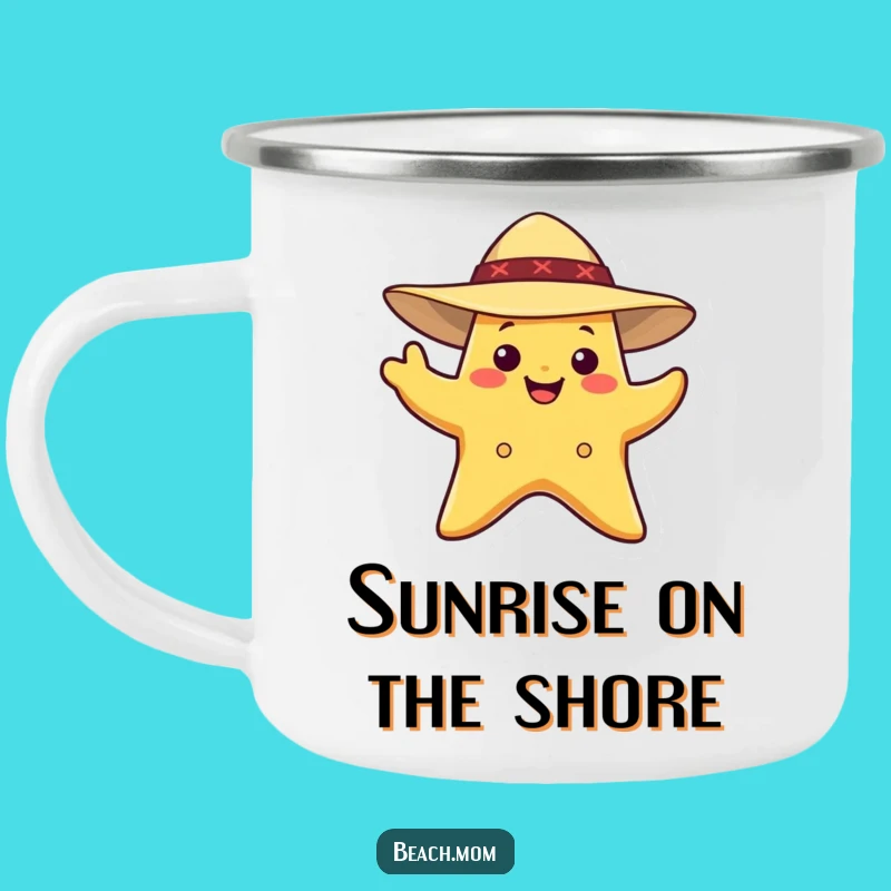 Coastal Cheer Funny Starfish Camping Mug