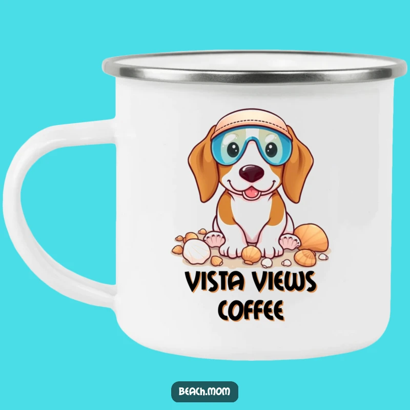 Funny Basset Hound Beach Camping Mug: Durable Dog Cup for Collectors
