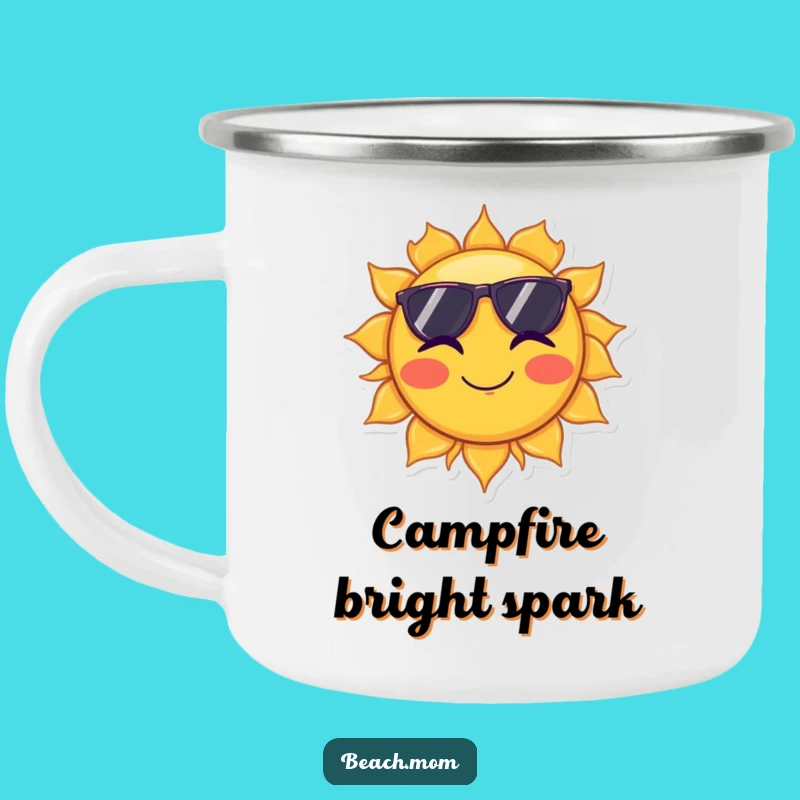 Funny Sun Sunglasses Wink Camping Mug - Hilarious Celestial Cup!