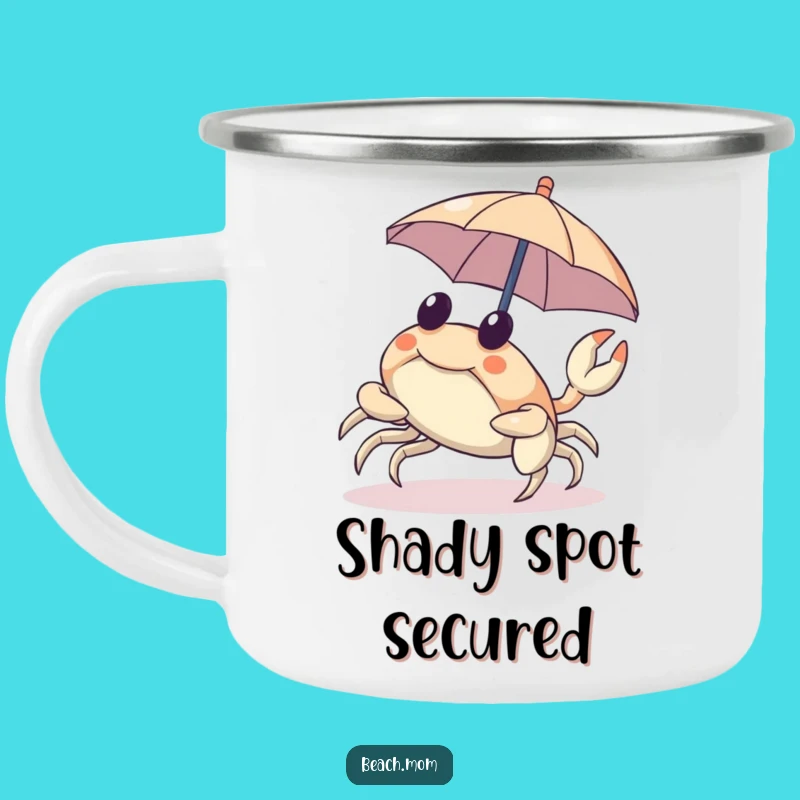 Funny Crab Camping Mug: Durable Umbrella Sideways Gift!