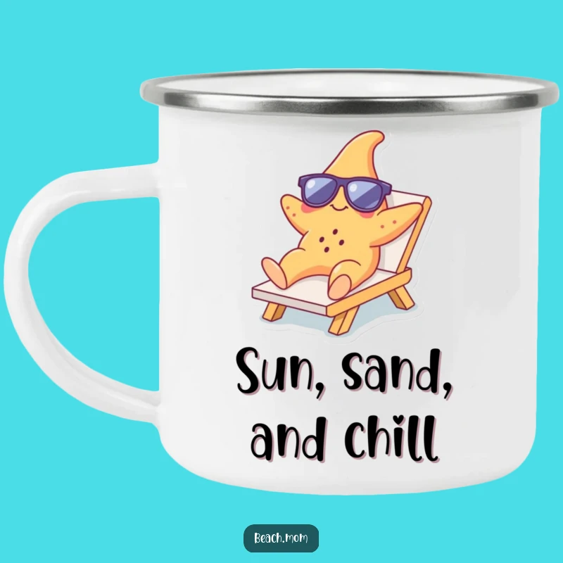 Funny Starfish Lounger Camping Mug: Hilarious Outdoor Drinkware, Perfect Funny Gift for Campers