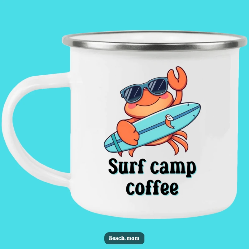 Adventure Ready Funny Crab Sunglasses Surfboard Camping Mug