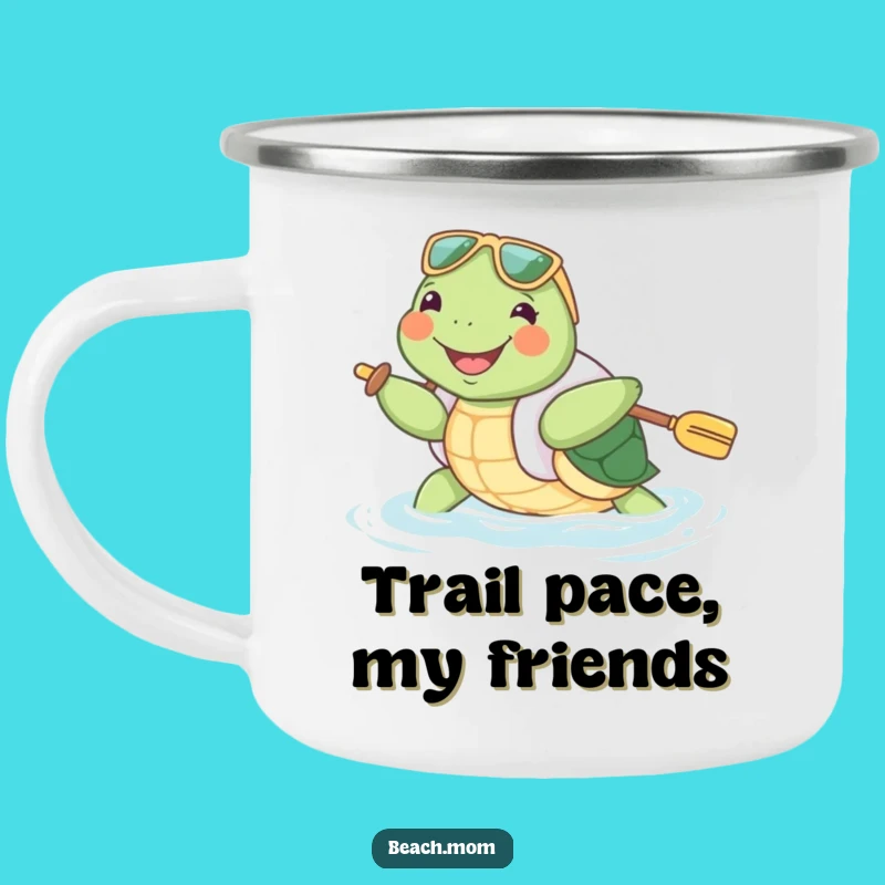 Funny Turtle Floatie Camping Mug: Adventure Fuelled by Slow and Steady Smiles