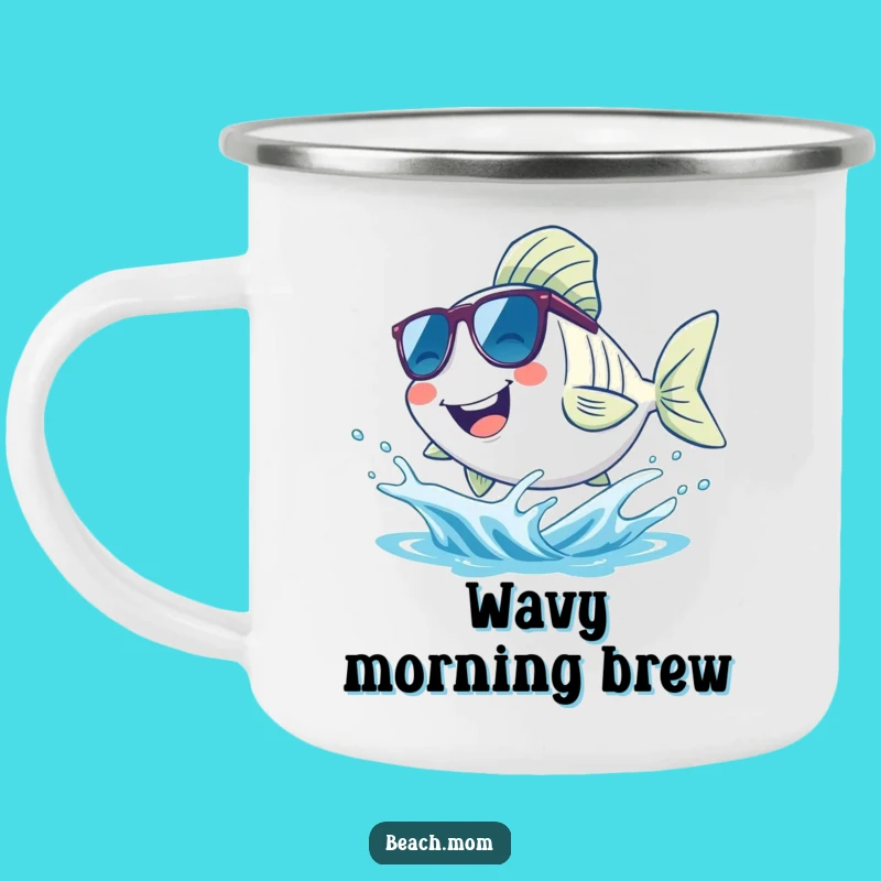 Funny Fish Adventure Mug: Cool Companion for Beachy Campers