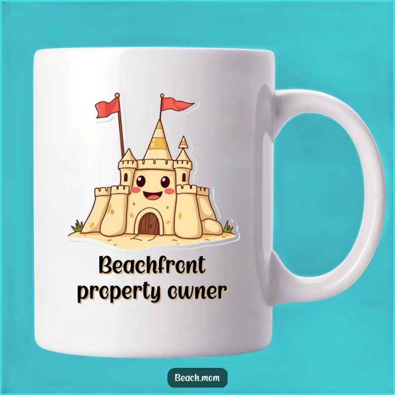 Funny Sandcastle Grin Mug - Hilarious Beach Castle Gift for Vacation Lovers!