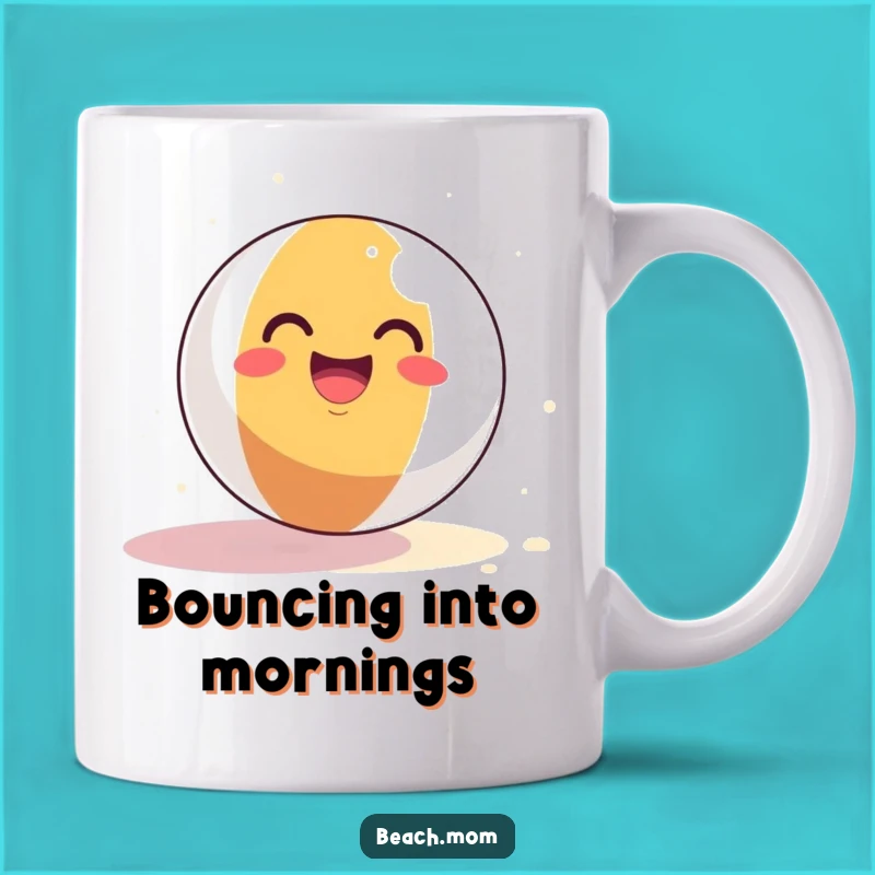 Funny Beach Ball Mug: Joyful Bouncing Humor for Sunny Day Smiles