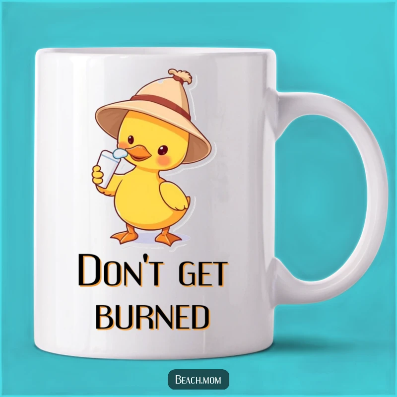 Funny Duck Sun Hat Sunscreen Mug: A Hilarious Gift for Beach Lovers
