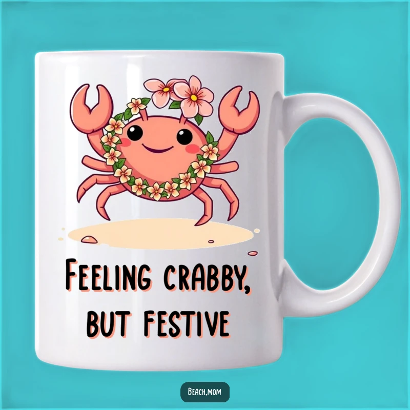 Funny Crab Lei Dance Mug: Hilarious Tropical Party Gift for Ocean Lovers
