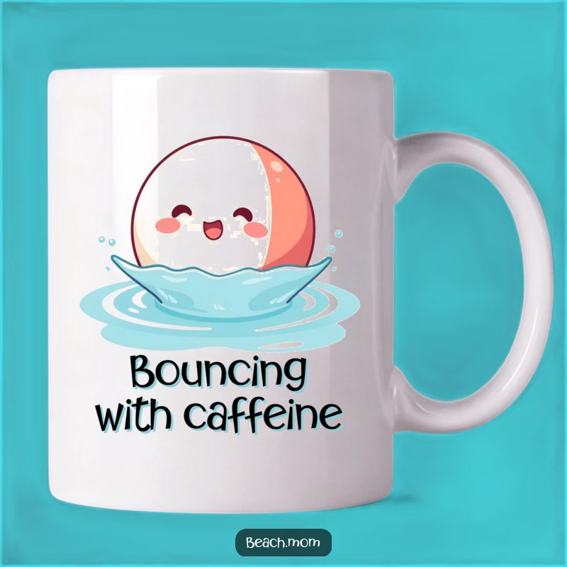 Funny Kawaii Beach Ball Mug: Joyful Water Character Funny Gift