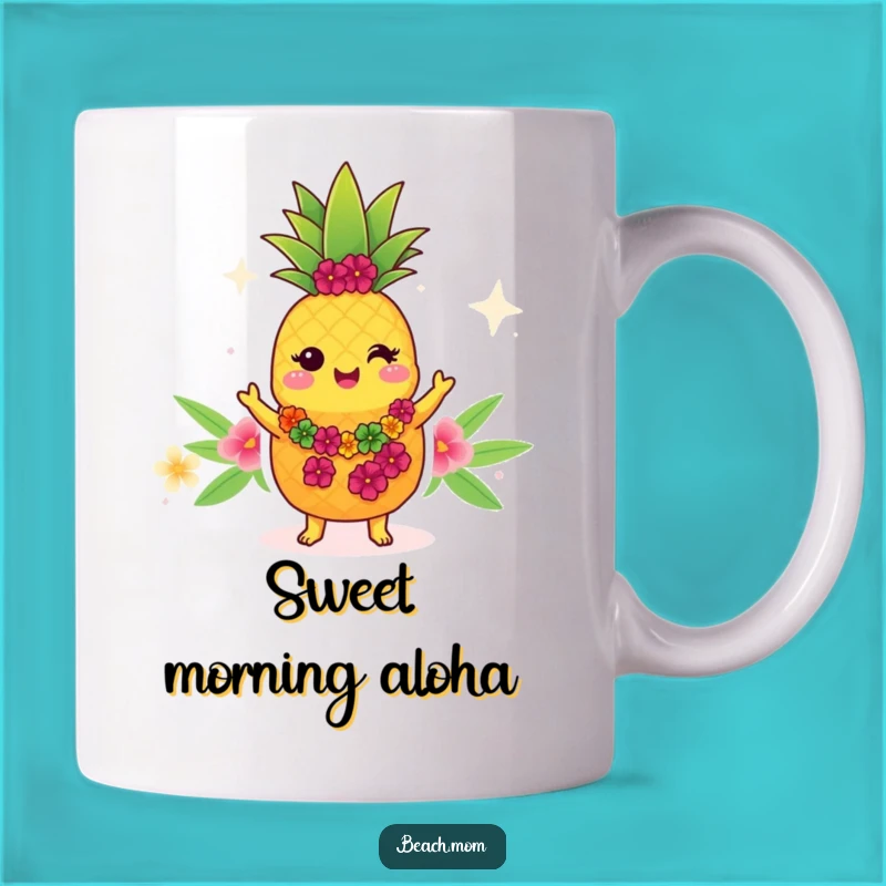 Funny Kawaii Pineapple Mug - Tropical Cartoon Hula Dancer for Fun Mornings