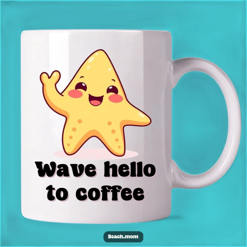 Funny Happy Starfish Mug: Joyful Waving Tentacle, Perfect Ocean Lover Gift