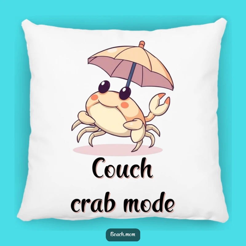 Funny Crab Pillow: Soft Umbrella Sideways Comfort Gift!