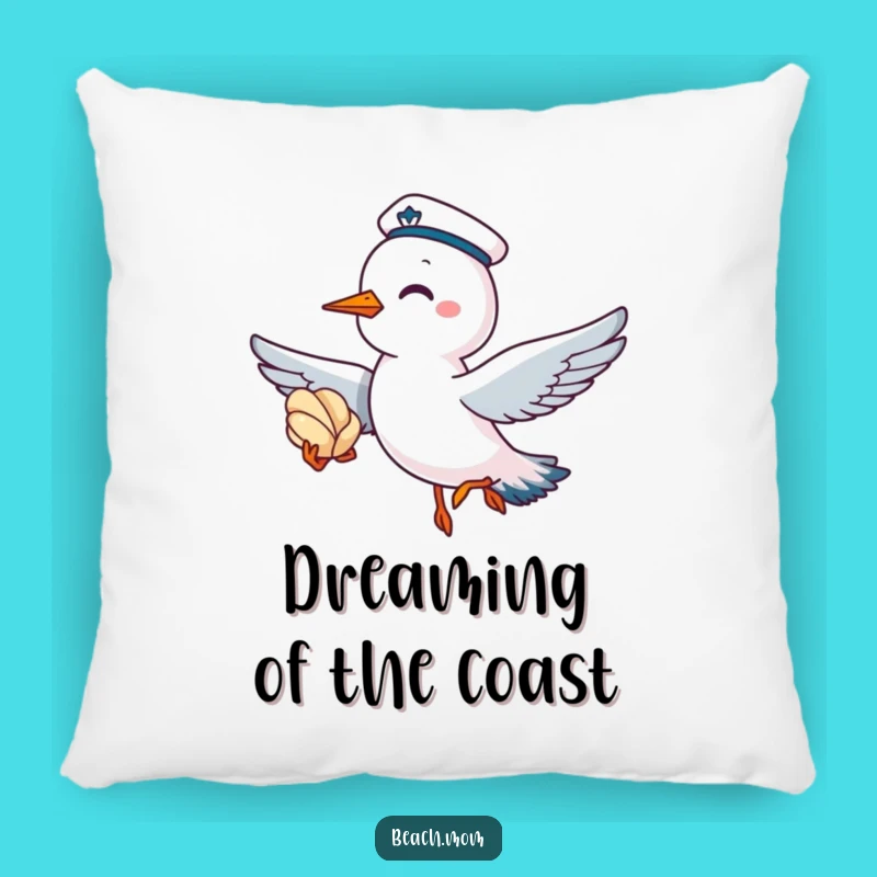 Funny Seagull Sailor Pillow: Cozy Comfort with Coastal Charm
