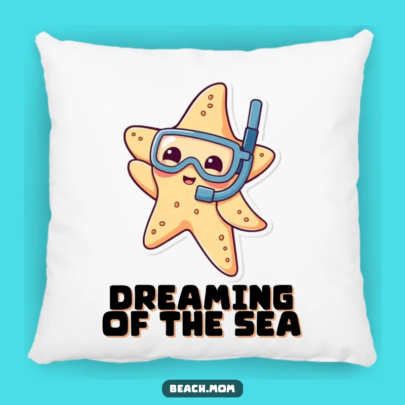 Funny Starfish Snorkel Pillow: Cozy Comfort with Underwater Charm