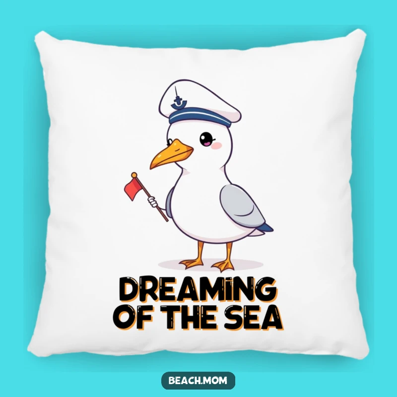 Funny Sailor Gull Pillow: Nautical Comfort with a Hilarious Twist