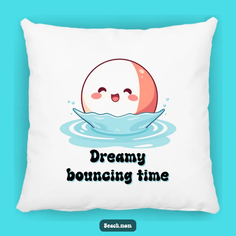 Funny Kawaii Beach Ball Pillow: Cozy Water Character Funny Gift