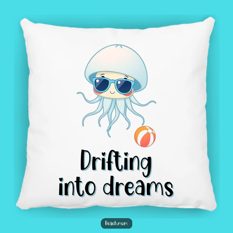 Funny Jellyfish Shades Pillow: Cozy Comfort with Hilarious Beach Design, Perfect Funny Gift