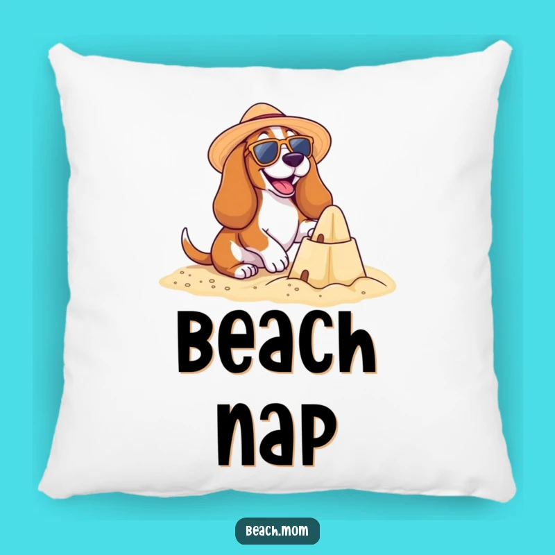 Funny Basset Hound Beach Pillow: Rest Your Head on Summer Dreams