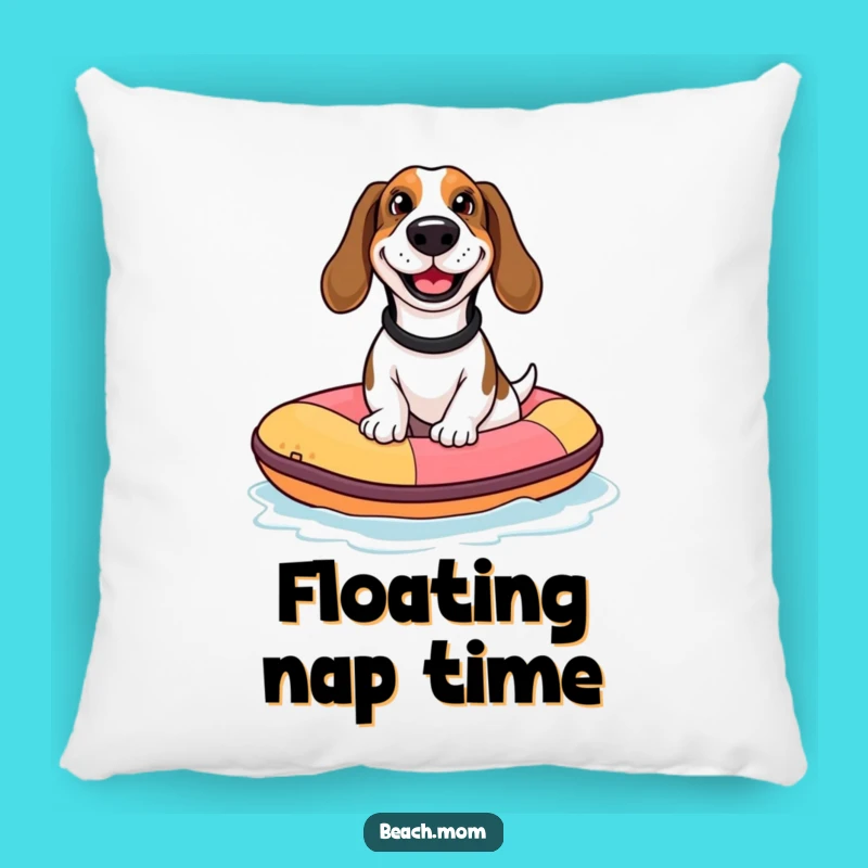 Funny Basset Hound Raft Pillow: Cozy Accent for Playful Decor