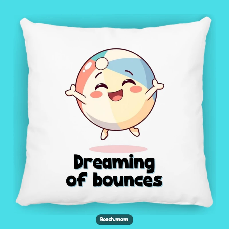 Funny Beach Ball Pillow: Joyful Bouncing Character Comfort, Gift