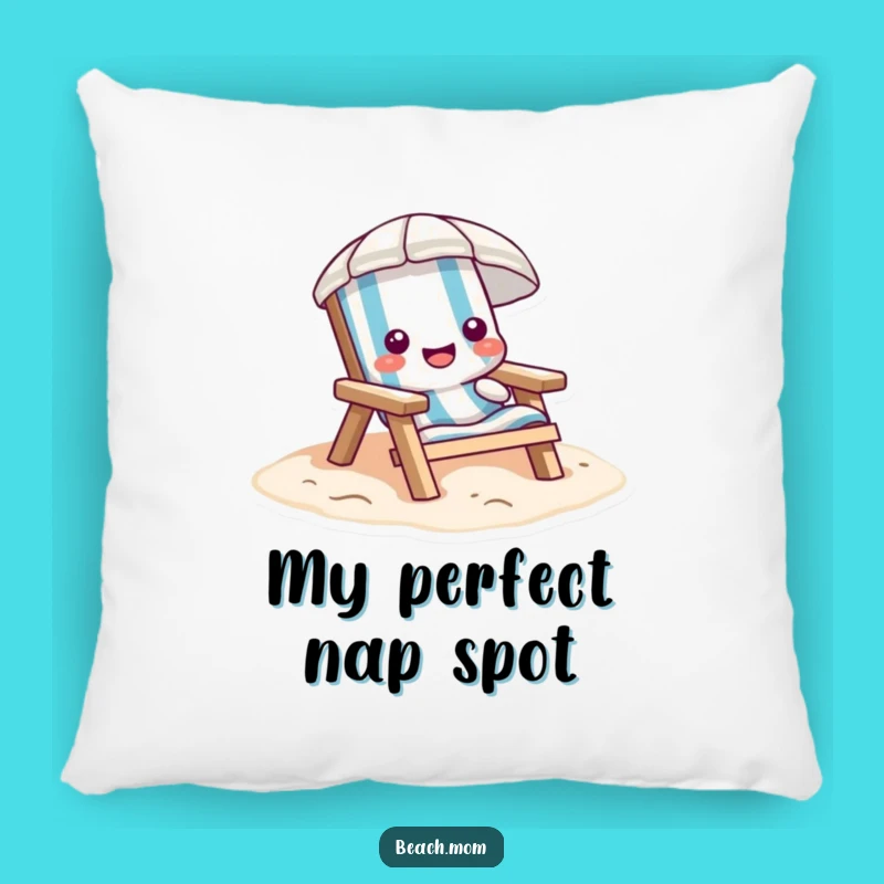 Funny Beach Chair Pillow - Cozy Cartoon Comfort for Relaxed Spaces