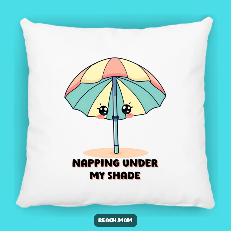 Funny Beach Umbrella Wiggle Pillow - Cozy Eyes Summer Cushion Gift