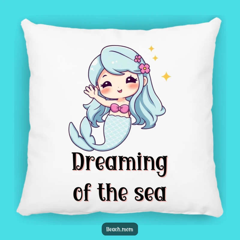 Funny Kawaii Mermaid Pillow - Cozy Cartoon Comfort for Dreamy Nights