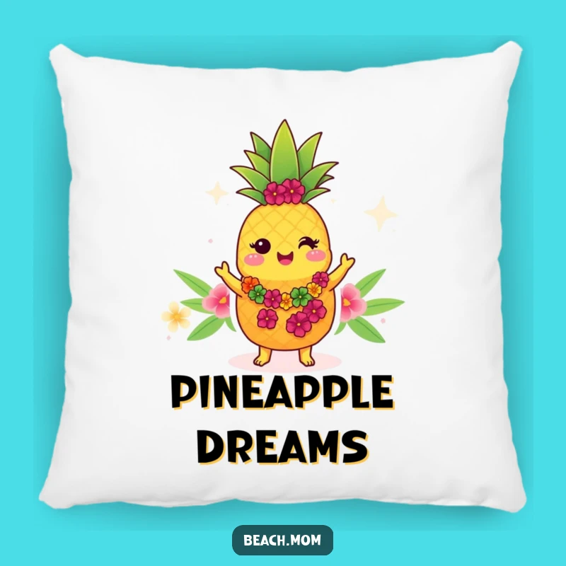 Funny Kawaii Pineapple Pillow - Cozy Tropical Cartoon Comfort