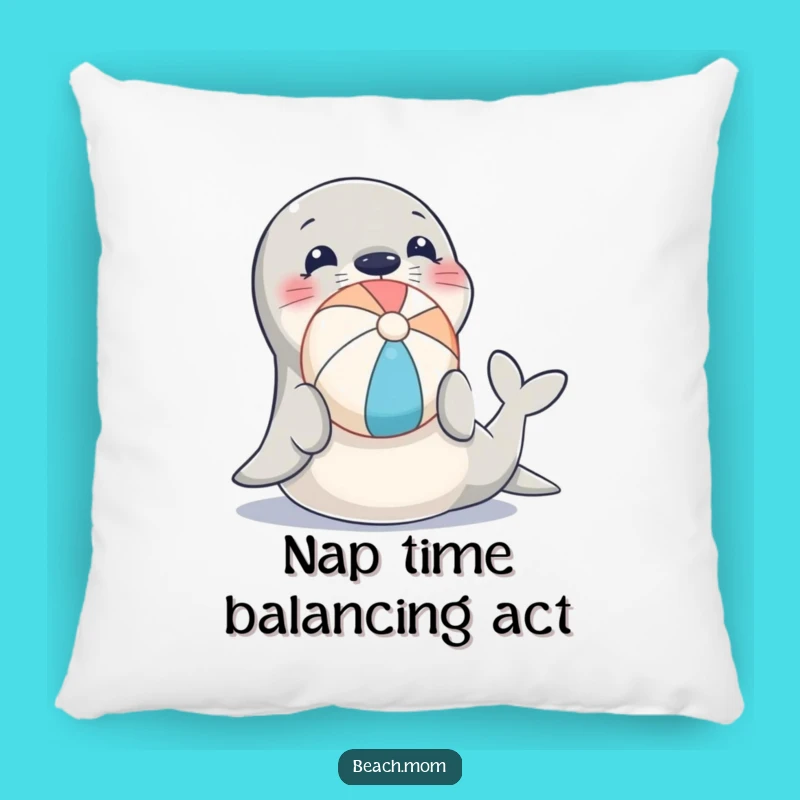 Funny Seal Pillow: Soft Beach Ball Balancing Comfort Gift!