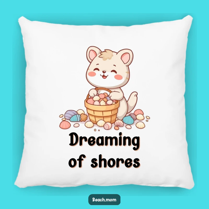 Funny Seashell Collector Animal Pillow - Comfy Funny Gift for Cozy Spaces