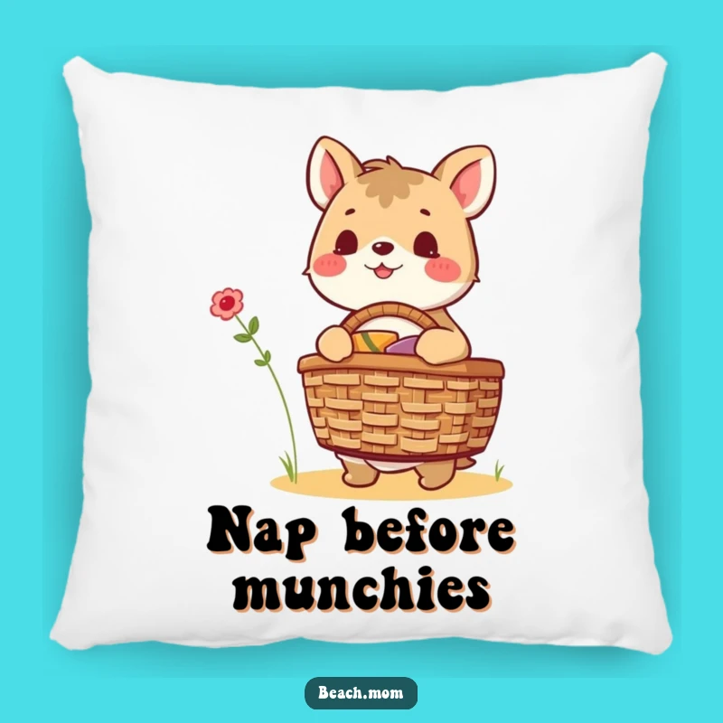 Funny Excited Animal Picnic Pillow - Comfy Funny Gift for Cozy Spaces