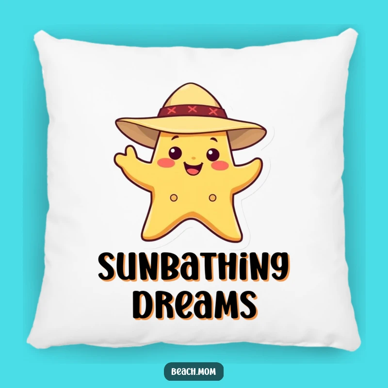 Soft Funny Starfish Beach Pillow: Snuggle Up with Sunshine
