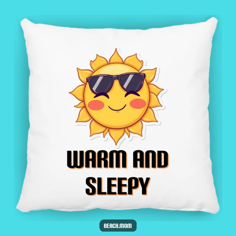 Funny Sun Sunglasses Wink Pillow - Cozy Celestial Comfort Gift!