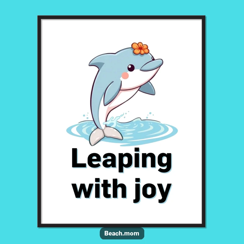 Funny Dolphin Lei Digital Art: Hilarious Tropical Decor for Your Walls