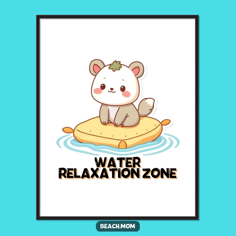 Funny Raft Bobbing Art, Happy Character Decor, Perfect Gift for Relaxing Spaces